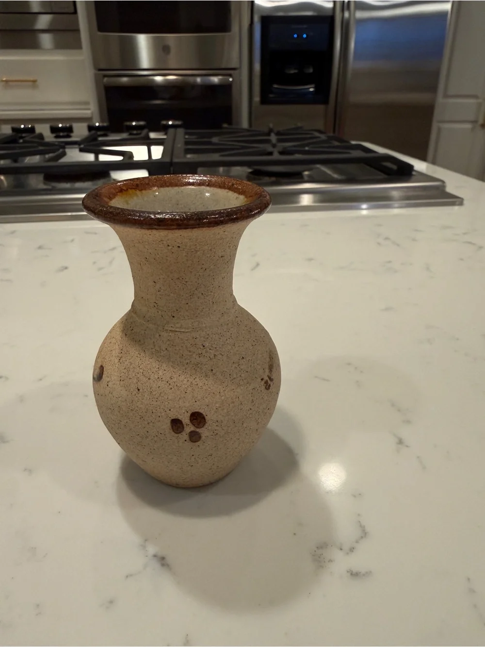 Netzi Tonala Mexican Pottery Vase Signed Quail Floral Folk Art  Vintage